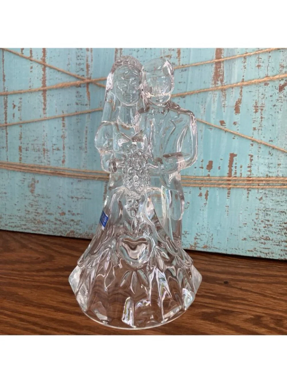 Waterford Crystal Bride and Groom Wedding Couple Figurine Cake Topper